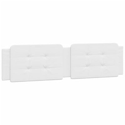 vidaXL White Faux Leather Headboard Cushion - 76" Hanging Upholstered Pillow for Bedroom Comfort and Elegance