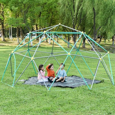 12ft/13ft Geometric Dome Climber for Kids, Rust & UV Resistant Steel, 1000 LBS Capacity Outdoor Climbing Tower Play Center - ModernLuxe