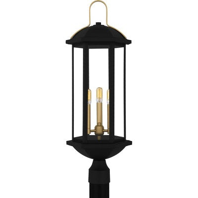 Crestfield 3-Light Matte Black Outdoor Post Lantern