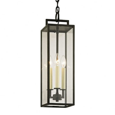 Troy Lighting Beckham 3 - Light Pendant in Forged Iron Clear Shade