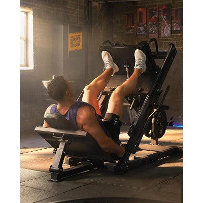 Acekool 2-in-1 Leg Press & Hack Squat Machine for Home Gym, 1400LB Capacity, Linear Bearing, Adjustable Angles, Lower Body Trainer, Black