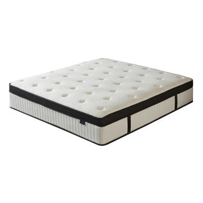 Itopfox Queen Hybrid Mattress in a Box with Memory Foam and Pocket Springs, Fiberglass Free, Soft and Breathable, Medium Firm Feel
