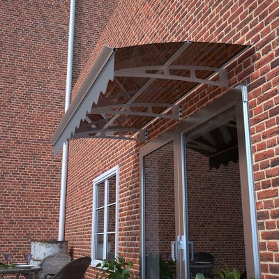 Sapphtopaz Window Awning Door Canopy Exterior 79" x 34" Awnings for Doors Polycarbonate Aluminum Alloy with Valance