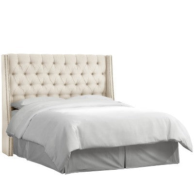 Skyline Furniture Diamond Tufted Nail Button Wingback Headboard