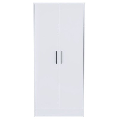 SEVOBAL Armoires 180 Armoires with Two Shelves Double Doors Metal Rod and One Drawer for Bedroom Storage Solution, White, 19.7"*31.5"*71.1"