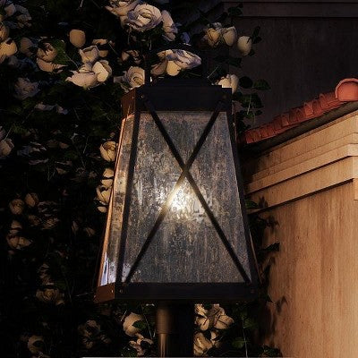 Urban Ambiance Luxury English Country Outdoor Post/Pier Light, 21-3/4"H x 10-1/2"W, Olde Bronze, UHP1056