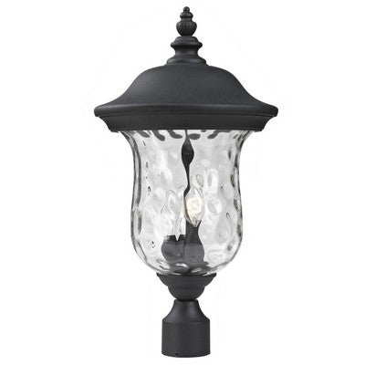 Z-Lite Armstrong 3 - Light Post Light in Black