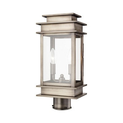 Livex Lighting Princeton 2 - Light Post Light in Vintage Pewter