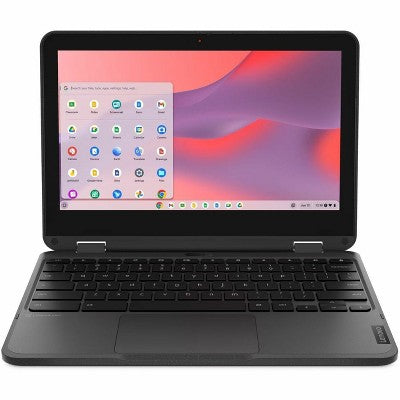 Lenovo 500e 11.6" HD Touchscreen Convertible 2 in 1 Chromebook Intel N100 8GB RAM 64GB eMMC Gray - Intel N-Series N100
