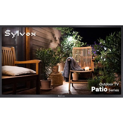 SYLVOX Outdoor TV, 50" 4K UHD 700nits Google TV, Partial Sun Outside TV, IP55Waterproof (Patio NEW)