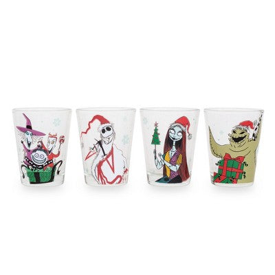 Silver Buffalo Disney Nightmare Before Christmas Ghostly Greetings Mini Shot Glasses | Set of 4