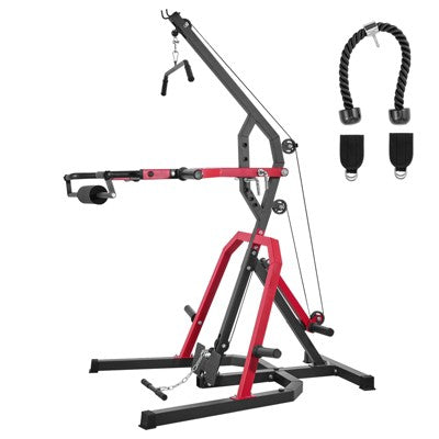 VEVOR Home Gym Equipment, Leverage Gym with 2:1 Ratio LAT Low Row System, Strength Training Machine for Squats Deadlifts Bench Press, Multicolor