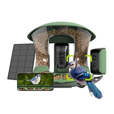 Birdfy Feeder 2 AI Smart Bird Feeder, Dual-Angle Views, Solar Power, and Real-Time Bird Recognition for Families and Gifts