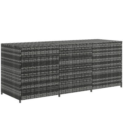 Gulches 175 Gallon Outdoor Storage Box w/Inner Liner, Deck Box with Pneumatic Bar Lift for Indoor , Patio Cushions, Pool Toys, Garden Tools, Gray