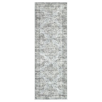 Washable Floral Living Room Rugs, Retro Accent Farmhouse Carpet for Bedroom, Soft Non Slip Large Floor Rugs for Dining Room Office