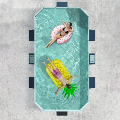 TopComfy Above Ground Pool Folding Non Inflatable Design Bathes and Cools in Summer for Outdoor Patio Beach Garden Yards, Blue, 20.87"*16.54"*4.72"
