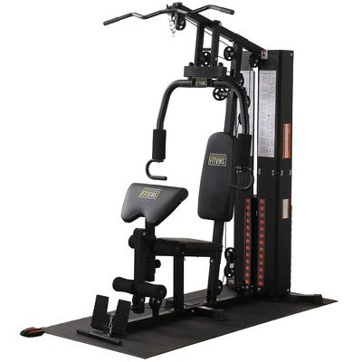 BalanceFrom Multifunctional Home Gym Workout Station, Weight Bench Strength Training & Fitness Equipment with Floor Mat Stack