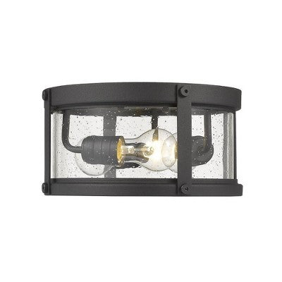 Z-Lite Roundhouse 3 - Light Flush Mount in Black
