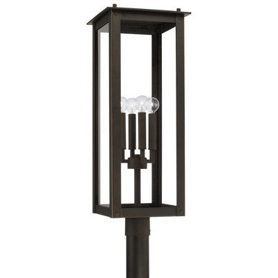 Capital Lighting Hunt 4 - Light Post Light in Oiled Bronze