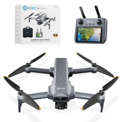 Contixo F33 Vortex 4K GPS Drone with 2-Axis Gimbal, 6KM Range, 40-Min Flight, 5.5" HD Screen & Brushless Motor