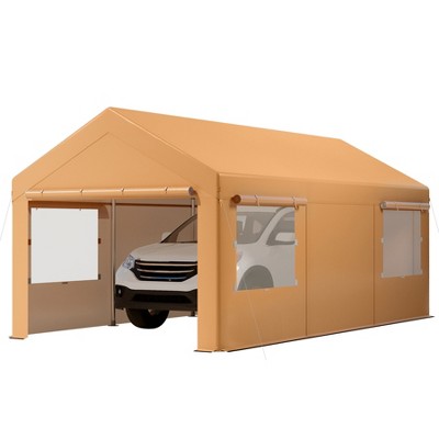 Heavy Duty Carport,Portable Garage,UV Resistant & Waterproof,Carports for Car,Boat,Party,Gray