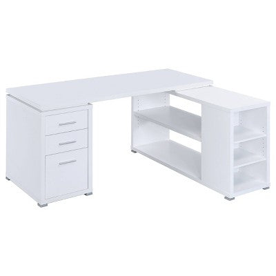 Yvette 3 Drawer L-Shape Desk - Coaster