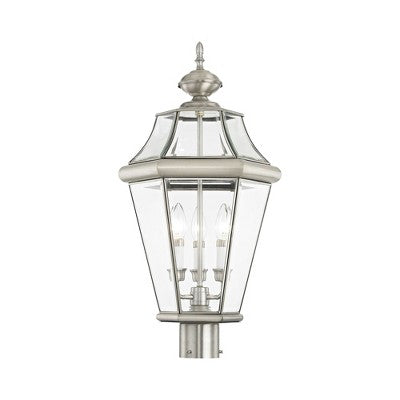 Livex Lighting Georgetown 3 - Light Lantern in Brushed Nickel