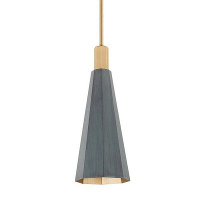 Troy Lighting Huntley 1 - Light Pendant in Patina Brass/Verde
