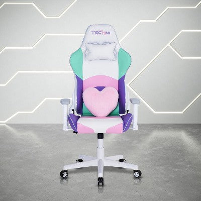 Kumasinova Kawaii PC Gaming Chairs with Adjustable Height,Head&Heart Lumbar Pillow,360°Swivel Chair for Home&Office,250lbs Max