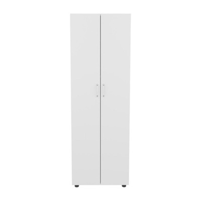 SEVOBAL Armoires Double Door Armoire with Two Shelves and Hanging Rod for Bedroom and Closet Storage, White, 19"*23.6"*70.8"