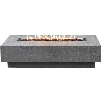 Hampton 56" Outdoor Fire Pit Propane Table Backyard Patio Heater - Elementi: Weather-Resistant, No Assembly Required