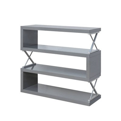 41.38" Duvall 4-Tier Open Bookcase Gray - miBasics
