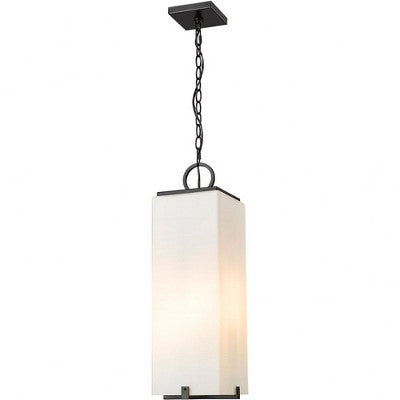 Sana Collection Outdoor Pendant Light - Black Aluminum, 3 Bulbs, Dimmable, 96" Chain