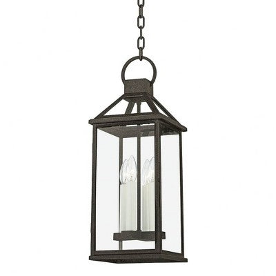 Troy Lighting Sanders 4 - Light Pendant in Black Clear Shade