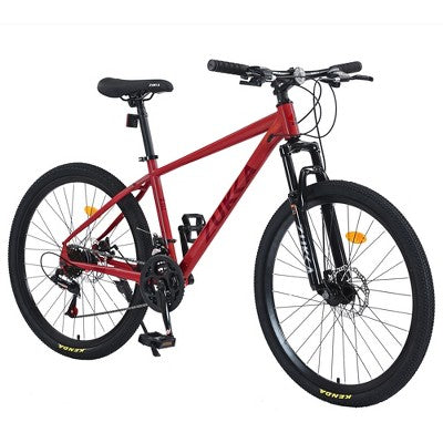Gulches 26-Inch 24-Speed Mountain Bicycles - Red Suspension Fork for Men and Women