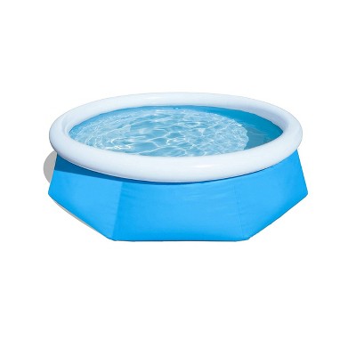 Pool Central 10ft Round Inflatable Easy Set Kids Swimming Pool with Filter Pump