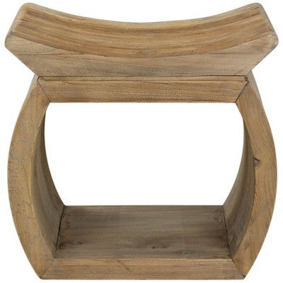 Uttermost Connor Elm Wood Accent Stool