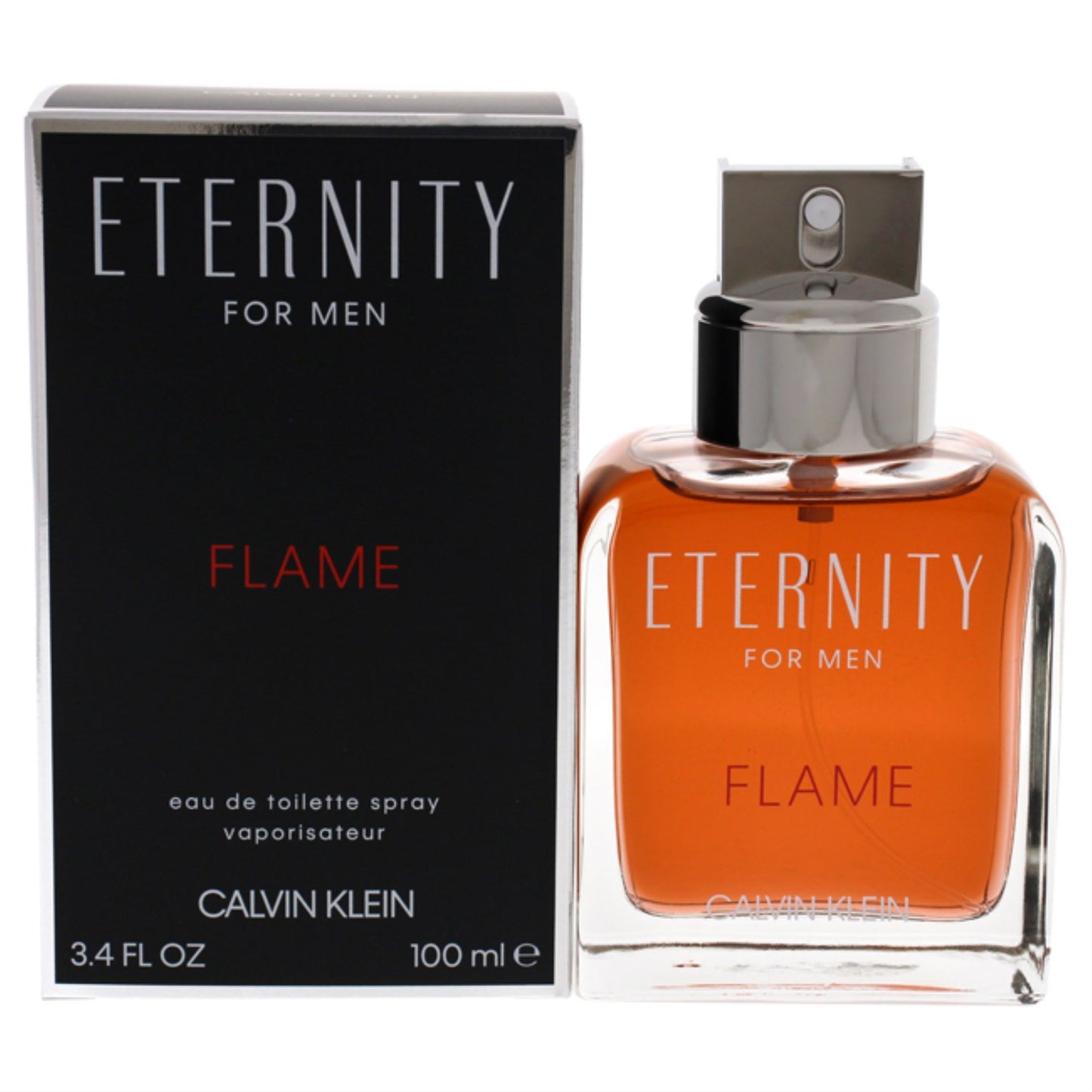 Eternity Flame By Calvin Klein For Men - 3.4 Oz Edt Spray-like New