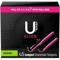 U by Kotex Click Compact Unscented Tampons, Super️