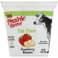 Prairie Farms Yogurt, Fat Free, Strawberry Banana,...
️