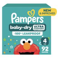 Pampers Baby Dry Diapers, Size 4, 92 Count️