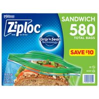 Ziploc Sandwich Plastic Bags with Easy-Open Tab️