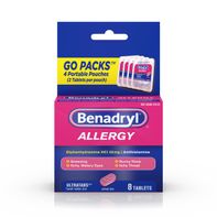 Benadryl Ultratabs Go Packs, Antihistamine Tablets...
️