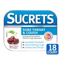 Sucrets Lozenges Sore Throat & Cough Vapor Cherry️