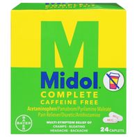 Midol Multi-Symptom Relief, Caffeine Free, Caplets️