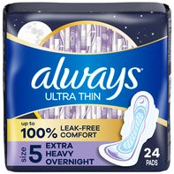 Always Ultra Thin Size 5 Extra Heavy Overnight Pad...
️
