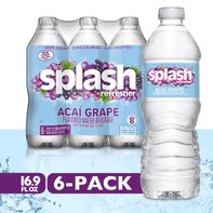 SPLASH Acai Grape Flavored Water, 16.9 fl oz, 6-pa...
️
