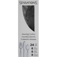 Sensations Cutlery, Clear, Plastic️