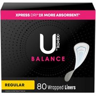 U by Kotex Balance Wrapped Panty Liners, Regular L...
️
