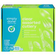 Simply Done Clear Plastic Cutlery - Forks, Knives ...
️